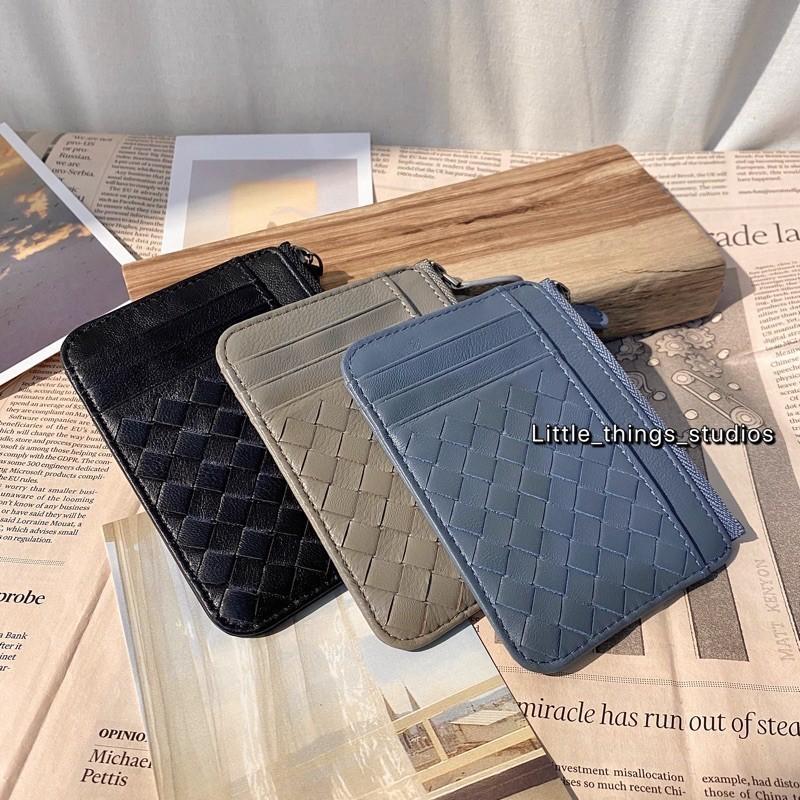 現貨 實拍 4色 小羊皮 小短夾 編織 卡夾 零錢包 真皮 男 女 小羊皮 BV-細節圖8