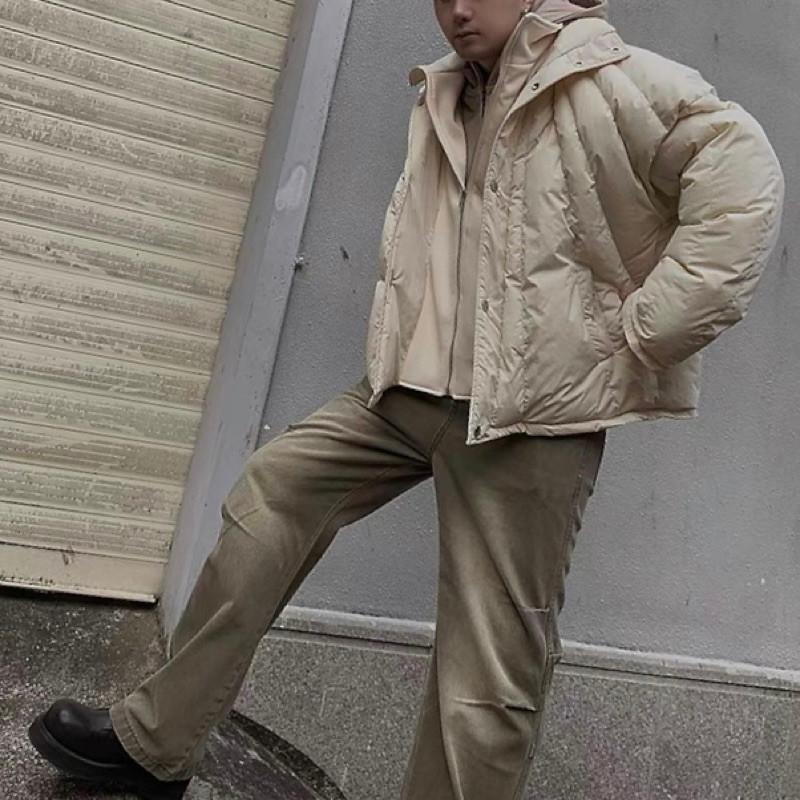 現貨 2色 空氣感 衍縫外套 設計款 寬肩外套 保暖外套 男 女 加長袖-細節圖7