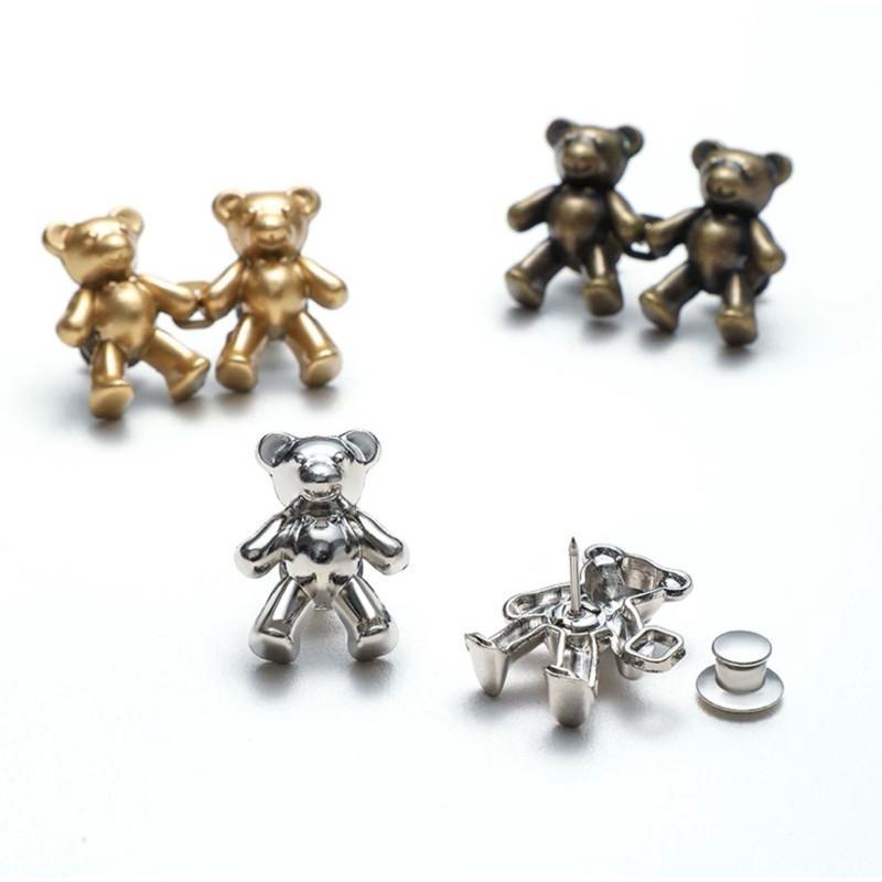 現貨 4色 小熊腰釦 收腰神器 可拆 免釘 免縫 調節釦 幸運草 牛仔褲 改腰 男 女-細節圖7