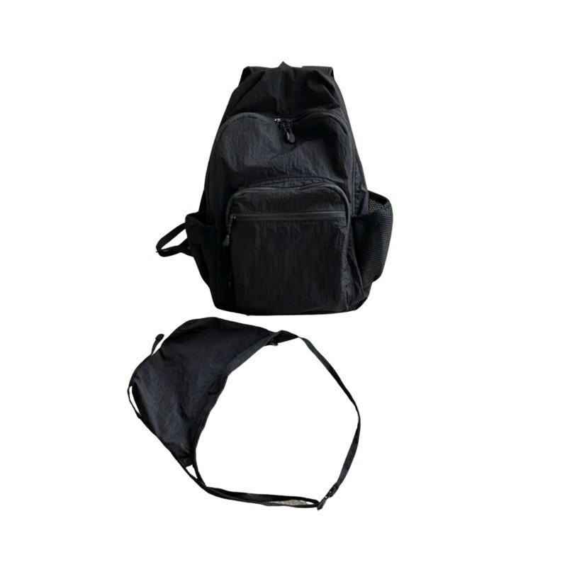 現貨 實拍 韓國空運 黑色 速乾輕薄 零負重 極輕量 後背包 二合一 登山包 雙肩包 男 健身包 戶外 SB025_1-細節圖6