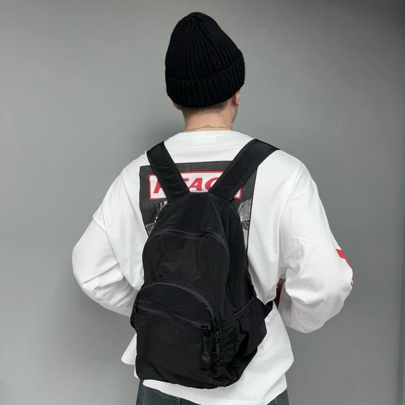 現貨 實拍 韓國空運 黑色 速乾輕薄 零負重 極輕量 後背包 二合一 登山包 雙肩包 男 健身包 戶外 SB025_1-細節圖7