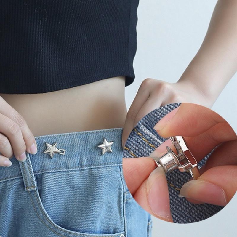 現貨 4色 雙星腰釦 收腰神器 可拆 免釘 免縫 收腰鈕扣 扣子 牛仔褲 改腰 男 女-細節圖3