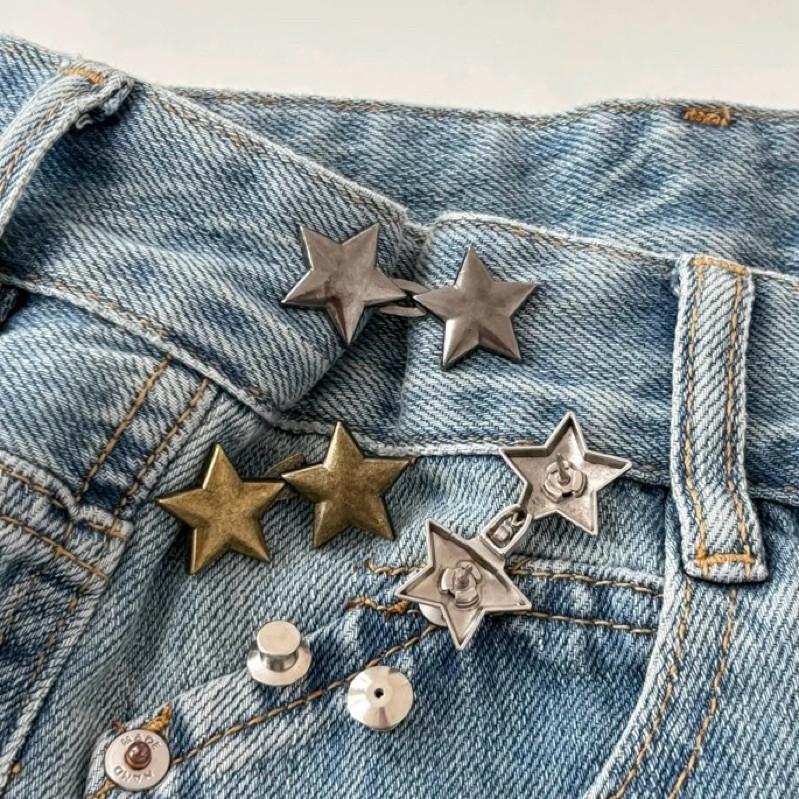 現貨 4色 雙星腰釦 收腰神器 可拆 免釘 免縫 收腰鈕扣 扣子 牛仔褲 改腰 男 女-細節圖6