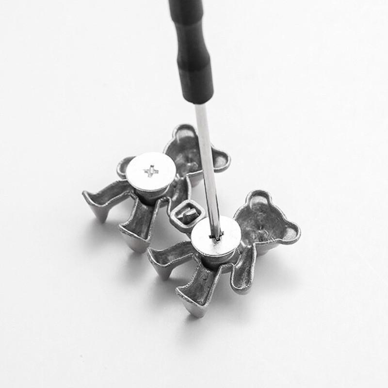 現貨 3色 DIY 螺絲款 小熊腰釦 收腰神器 可拆 免縫 調節釦 腰釦 熊熊 牛仔褲 改腰 男 女-細節圖4