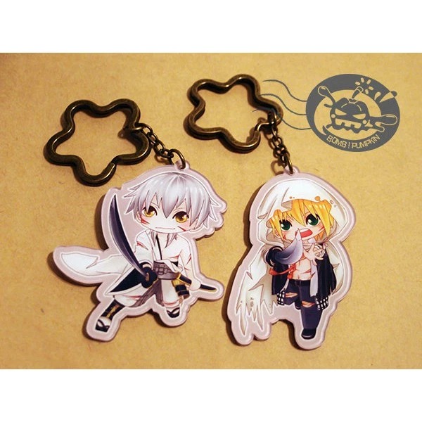 刀劍亂舞 || 真劍版雙面造型壓克力吊飾-山姥切國廣/鶴丸國永 ||【塔上的抹茶可可】-細節圖2