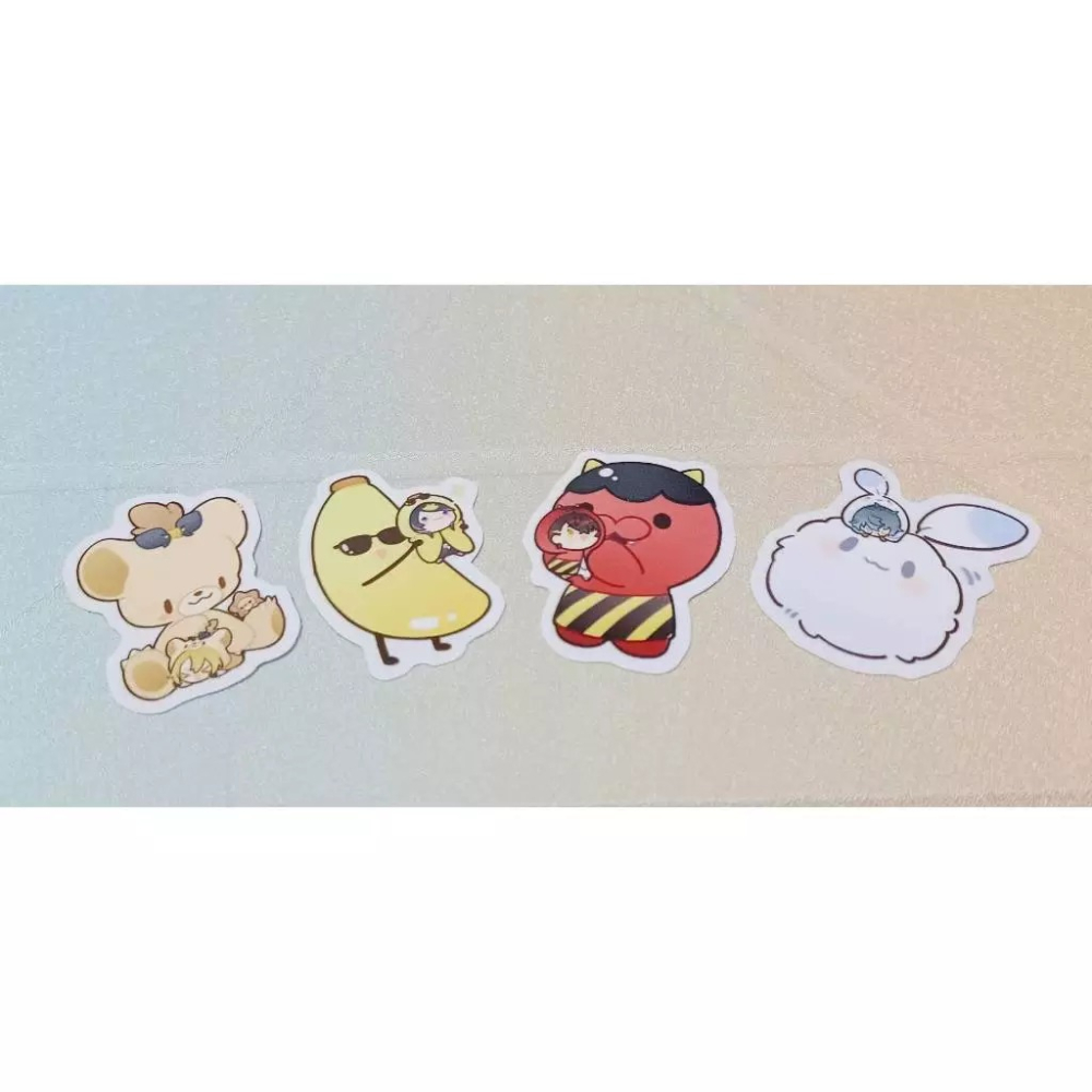 彩虹社 || Luxiem粉絲形象防潑水透明全斷貼紙 ||【塔上的抹茶可可】-細節圖2