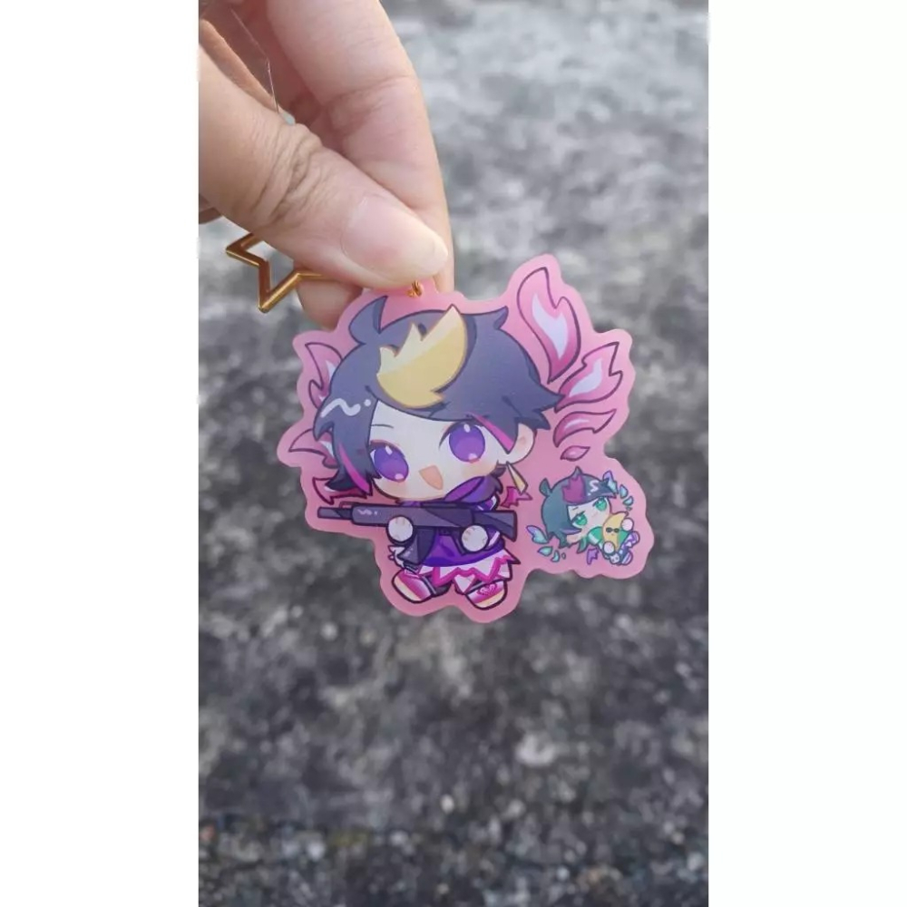 彩虹社 || 闇與光之Shu打瓦 - 夜光壓克力吊飾 ||【塔上的抹茶可可】-細節圖5