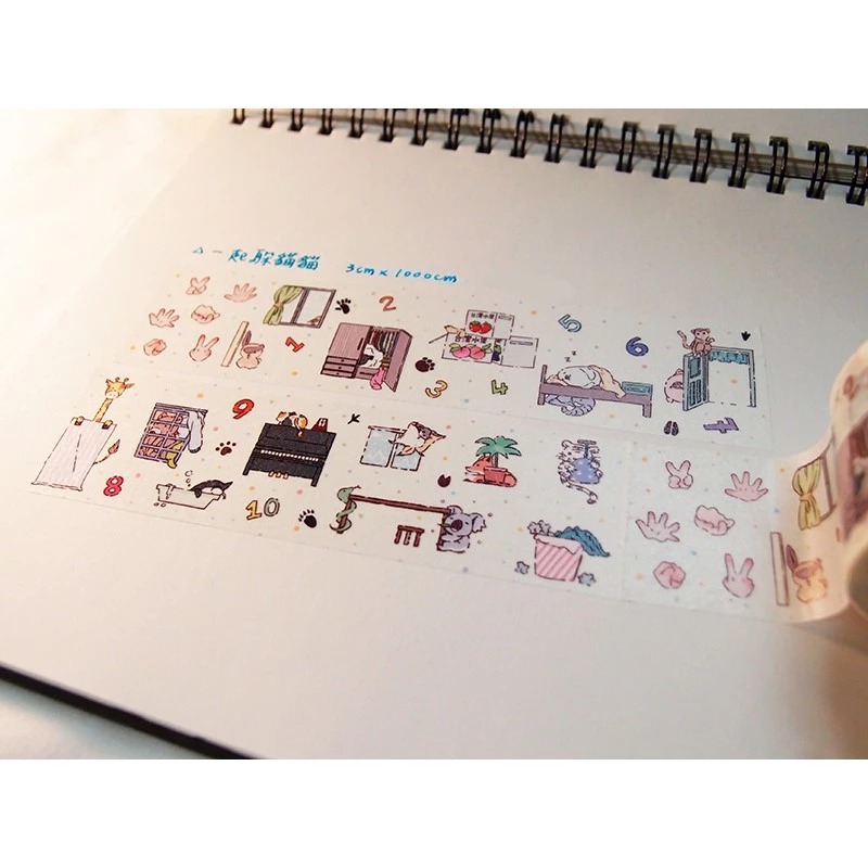 原創小動物 || 一起躲貓貓日本和紙紙膠帶 ||【Bomb!Pumpkin】-細節圖3