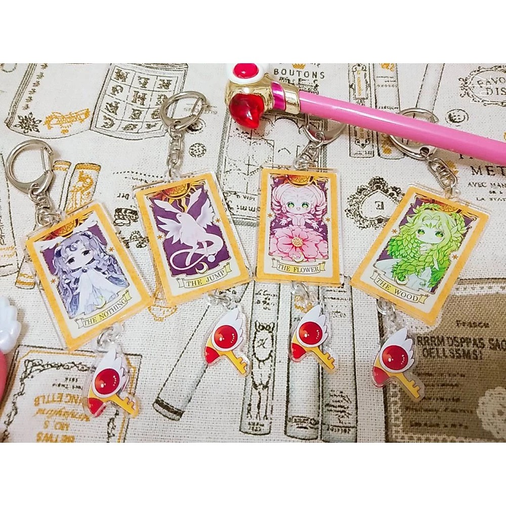 庫洛魔法使 || 庫洛卡牌透明雙面壓克力吊飾 ||【塔上的抹茶可可】-細節圖2