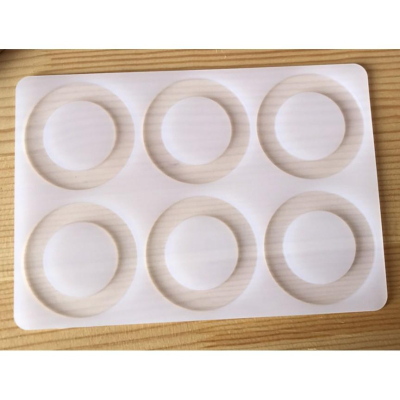 6連圓環DIY水晶滴膠/3D立體鏡面/矽膠模具/香薰石膏模/礦香模