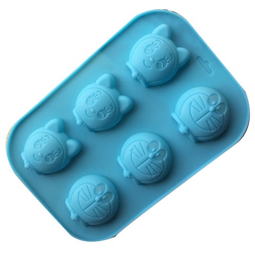 矽膠- 6連小叮噹 手工皂模 布丁模 果凍模 巧克力模 黏土手工藝材料