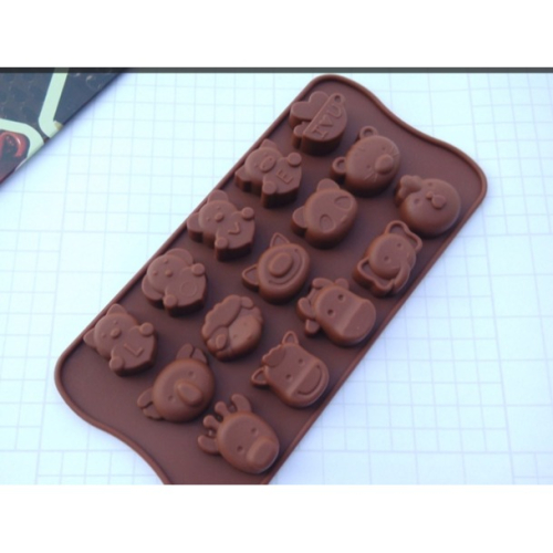 矽膠-15連LOVE動物模 冰塊 布丁模 果凍模 巧克力模 黏土手工藝材料