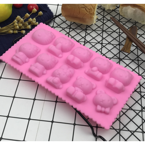矽膠- 10連KT手工皂模 布丁模 果凍模 巧克力模 黏土手工藝材料