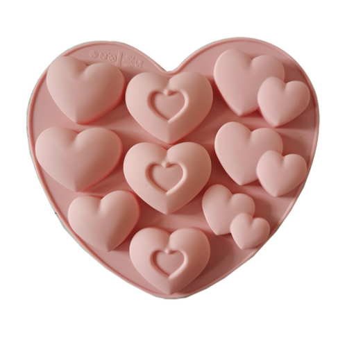 矽膠-9連愛心 手工皂模 布丁模 果凍模 巧克力模 黏土手工藝材料