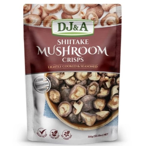 🐕現貨 日本🇯🇵開了手停不下來 好市多 DJ&A即食香菇乾零食 全素食 300g大容量-細節圖2