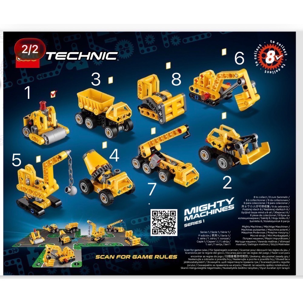||一直玩|| LEGO 42233 Mighty Machines 強大機具 一套8盒不重複-細節圖2