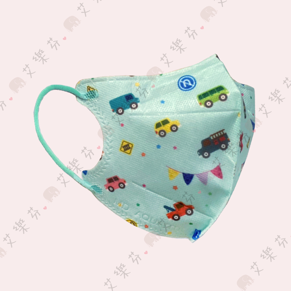 【凱上 3D立體兒童醫用口罩】醫療口罩 醫用 立體口罩 兒童 台灣製造 圖案 塗鴉板 彩虹獨角獸 噗噗車 恐龍派對-細節圖4