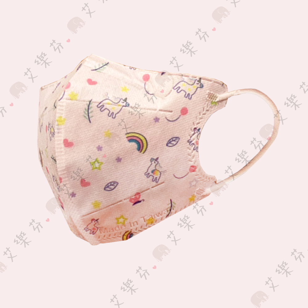 【凱上 3D立體兒童醫用口罩】醫療口罩 醫用 立體口罩 兒童 台灣製造 圖案 塗鴉板 彩虹獨角獸 噗噗車 恐龍派對-細節圖3