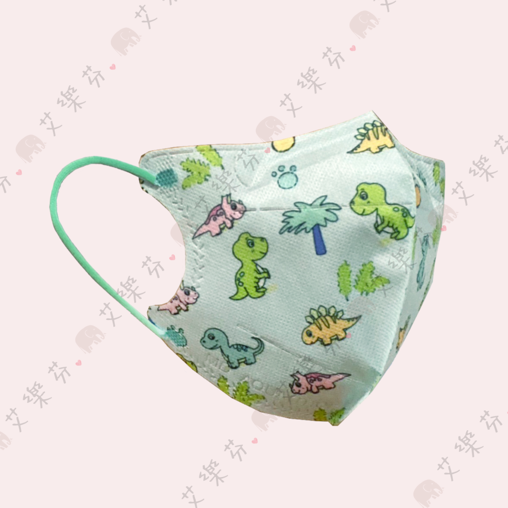 【凱上 3D立體兒童醫用口罩】醫療口罩 醫用 立體口罩 兒童 台灣製造 圖案 塗鴉板 彩虹獨角獸 噗噗車 恐龍派對-細節圖5