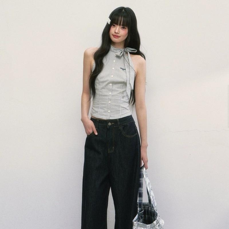 𝑩𝑶𝑾𝑨˚✿˖ 選品｜韓系甜美高領格紋上衣-細節圖3