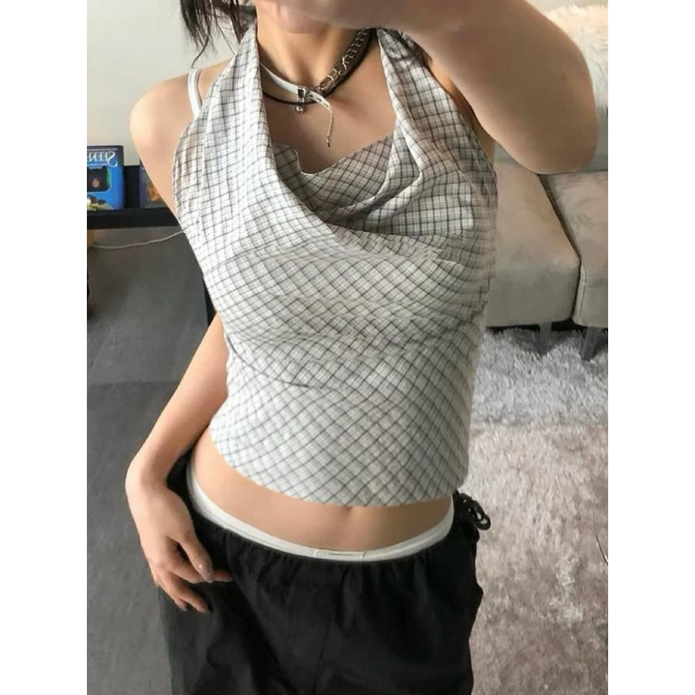 𝑩𝑶𝑾𝑨˚✿˖ 選品｜2025小眾設計款格紋上衣-細節圖3