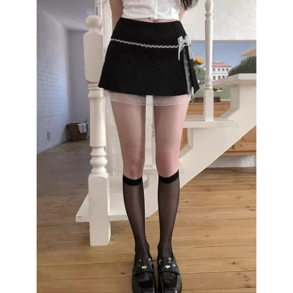 𝑩𝑶𝑾𝑨˚✿˖ 選品｜韓系甜美蕾絲拼接方領上衣（上衣&綁帶半身裙）-細節圖3