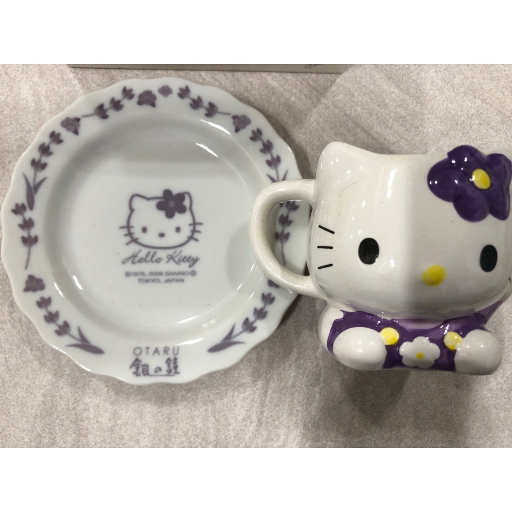 日本小樽咖啡杯，銀鐘hello kitty（日本採購）-細節圖2