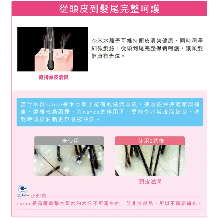 Panasonic 國際牌 奈米水離子吹風機 EH-NA27-PP-細節圖3