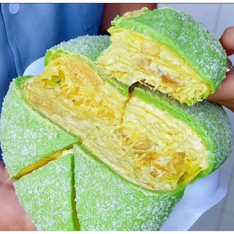 榴蓮蛋糕 榴槤千層蛋糕 kue durian cake Vietnam  Bánh sầu riêng phú sỉ-細節圖3