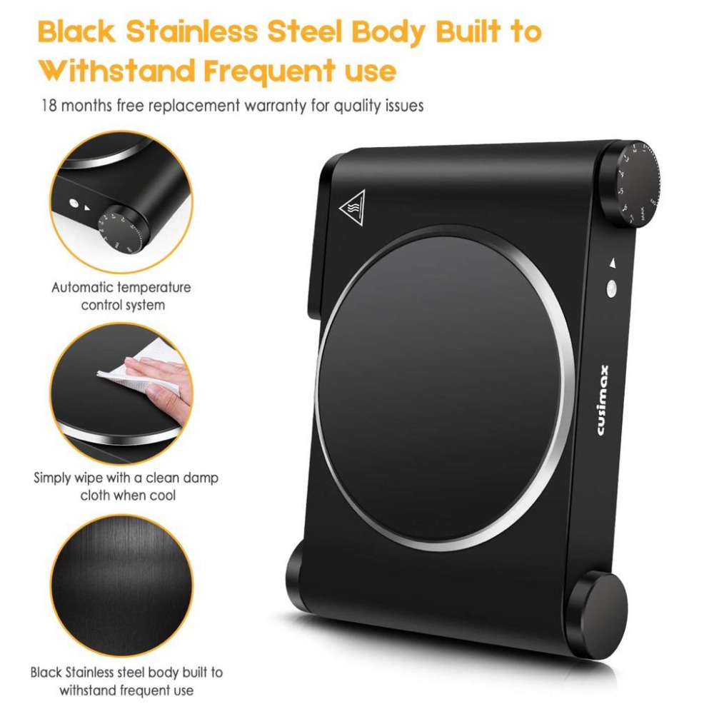 《CUSIMAX》1200W攜便式紅外電爐陶瓷玻璃電熱板 拒絕❌瓦斯味 烹飪露營 醫療靈媒 安東尼推薦 IIH爐可參考-細節圖5