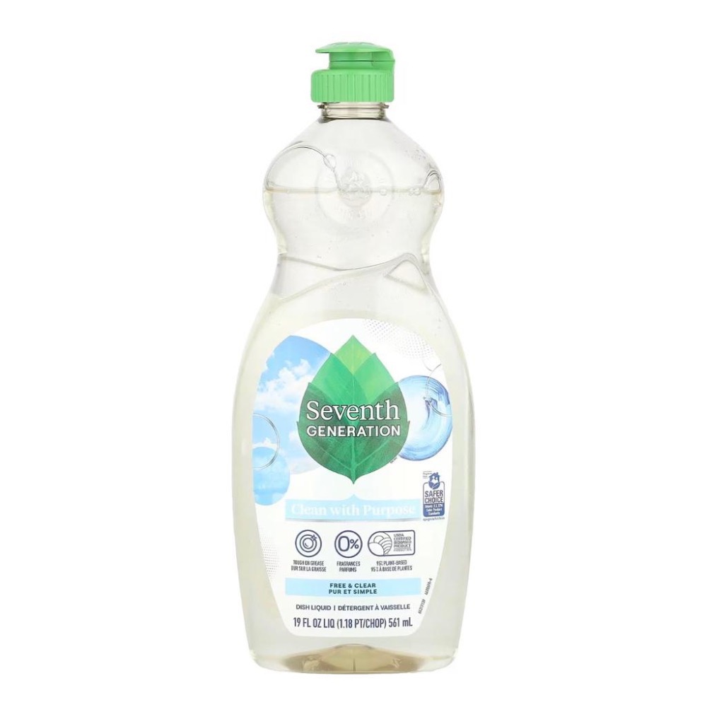 現貨【 Seventh Generation】無香植物性洗碗精/代代淨第七代 純天然蔬果清潔劑 清潔液 醫療靈媒安東尼推-細節圖2