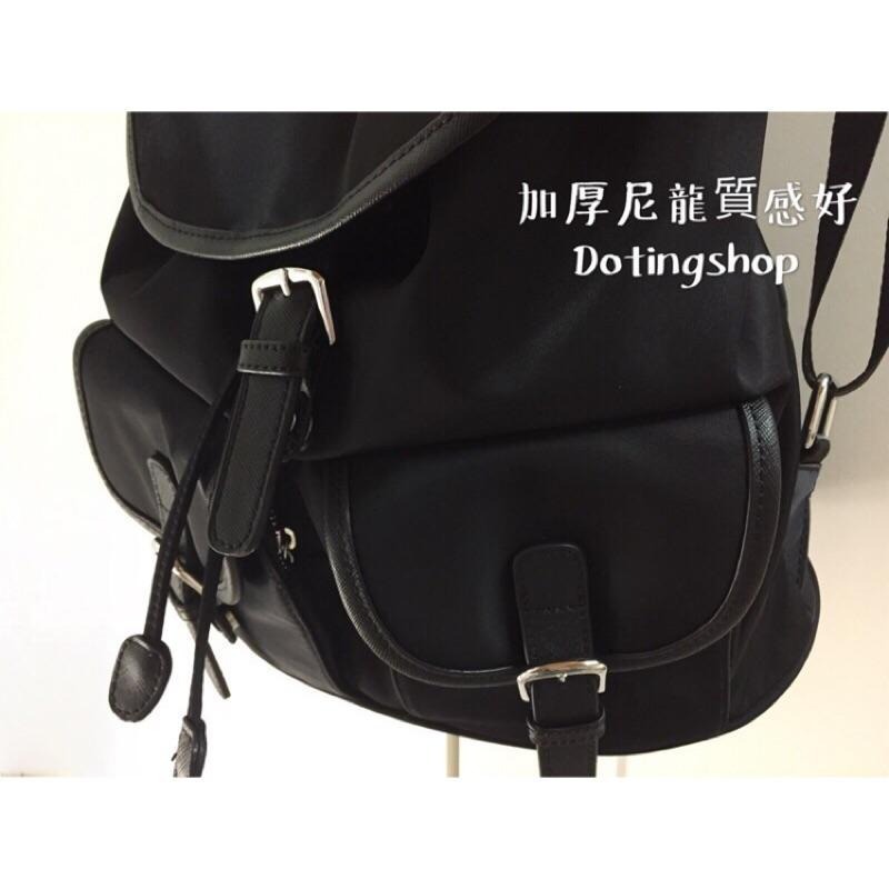 現貨‼️🇰🇷正韓國東大門真皮+厚尼龍防水 磁扣吸扣大容量 後背包-細節圖2