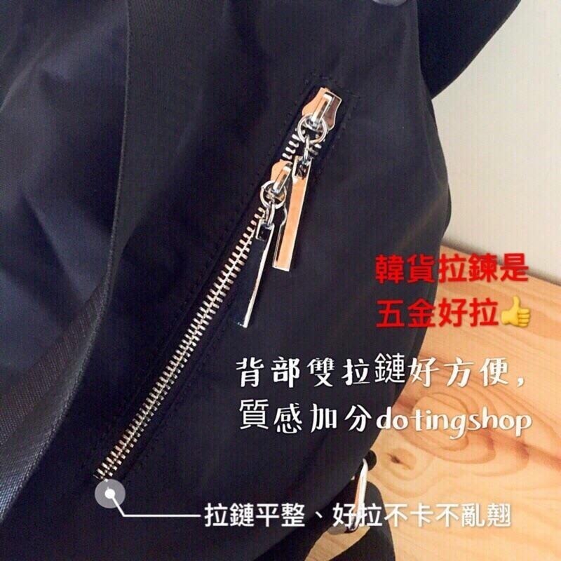現貨‼️🇰🇷正韓國東大門真皮+厚尼龍防水 磁扣吸扣大容量 後背包-細節圖4