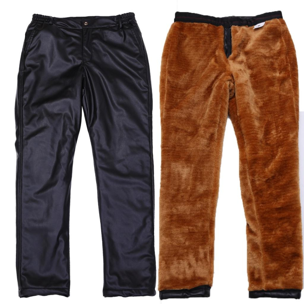 冬季男加絨加厚連帽保暖皮衣外套棉衣外套寬鬆機車大衣-細節圖7