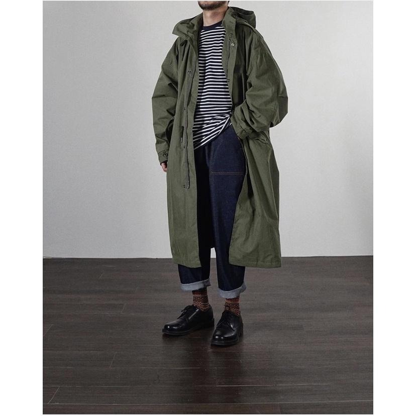 現貨 日系復古m51中長版風衣外套寬鬆外套-細節圖4