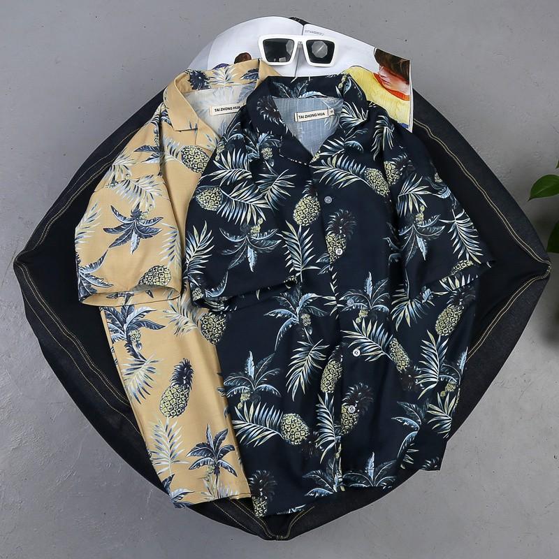 現貨 度假風 花襯衫 印花 滿版 襯衫 寬鬆風 團服 男生襯衫 女生襯衫 情侶裝 班服 碎花襯衫-細節圖3