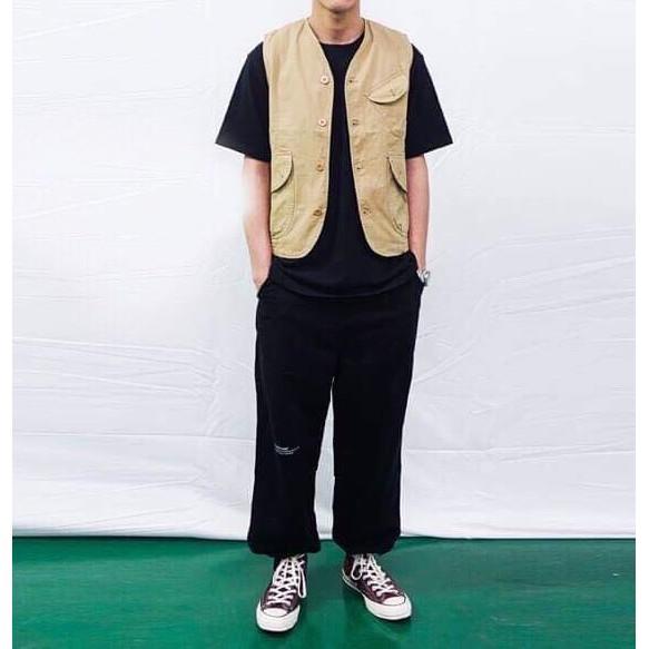 ☦<現貨免運🔥> 工裝背心 日系 復古 背心 馬甲 工作背心 多口袋 修身 男 男生背心 古著風 男生馬甲 多口袋背心-細節圖3