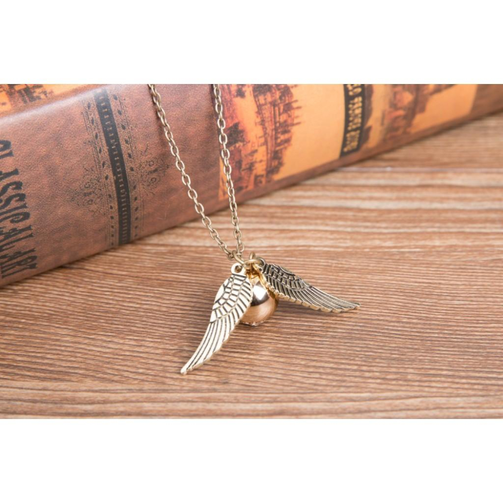 現貨 金探子 哈利波特 項鍊 串珠 羽毛 流蘇 頸鍊 銀飾 吊墜-細節圖4