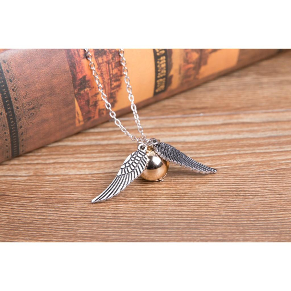 現貨 金探子 哈利波特 項鍊 串珠 羽毛 流蘇 頸鍊 銀飾 吊墜-細節圖5