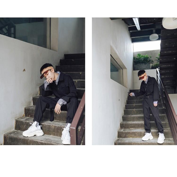 🔥<現貨在台> 連身褲 寬版 工作褲 工作長褲 連身長褲 長褲 工裝 工裝長褲 套裝 連身工作服 男 寬鬆風 INS風-細節圖4