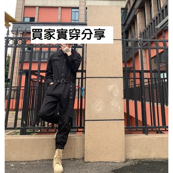 🔥<現貨在台> 連身褲 寬版 工作褲 工作長褲 連身長褲 長褲 工裝 工裝長褲 套裝 連身工作服 男 寬鬆風 INS風-細節圖6