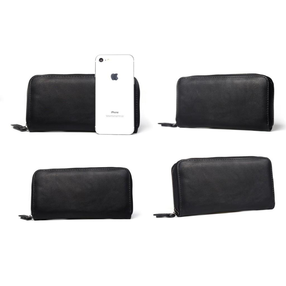 現貨 商務風 復古皮製 多層長夾 錢包 紳士 男長夾 長夾 男生錢包 男錢包 男零錢包 手拿包-細節圖2