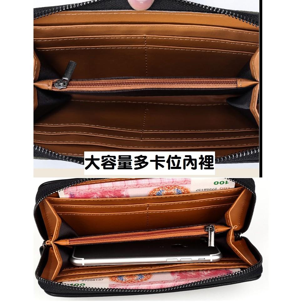 現貨 商務風 復古皮製 多層長夾 錢包 紳士 男長夾 長夾 男生錢包 男錢包 男零錢包 手拿包-細節圖4