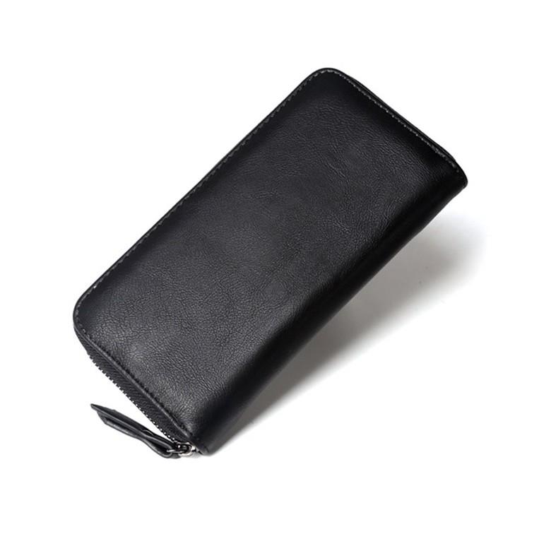 現貨 商務風 復古皮製 多層長夾 錢包 紳士 男長夾 長夾 男生錢包 男錢包 男零錢包 手拿包-細節圖6