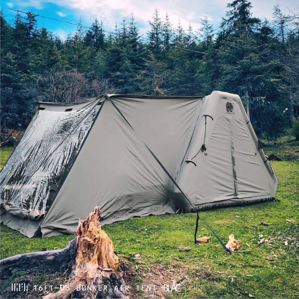 【BLAC黑客】16FT科技棉充氣帳篷 含拓展套件TPU門片 TANK BUNKER AIR TENT-細節圖8