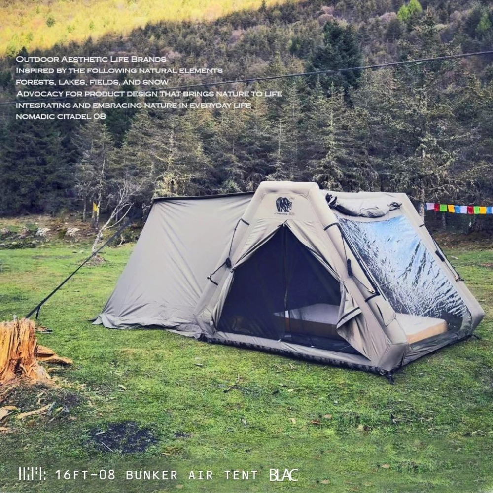 【BLAC黑客】16FT科技棉充氣帳篷 含拓展套件TPU門片 TANK BUNKER AIR TENT-細節圖2