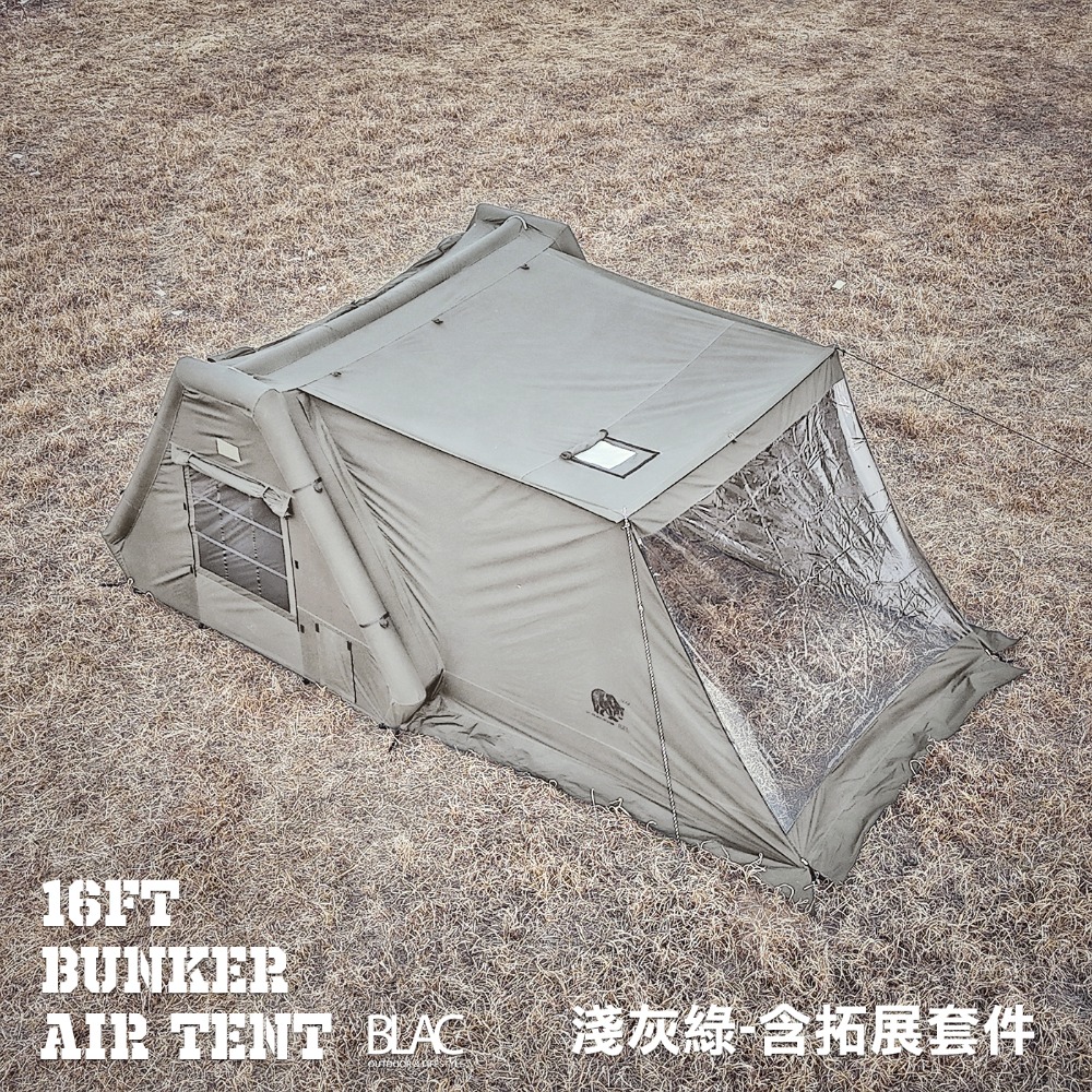 【BLAC黑客】16FT科技棉充氣帳篷 含拓展套件TPU門片 TANK BUNKER AIR TENT-規格圖9