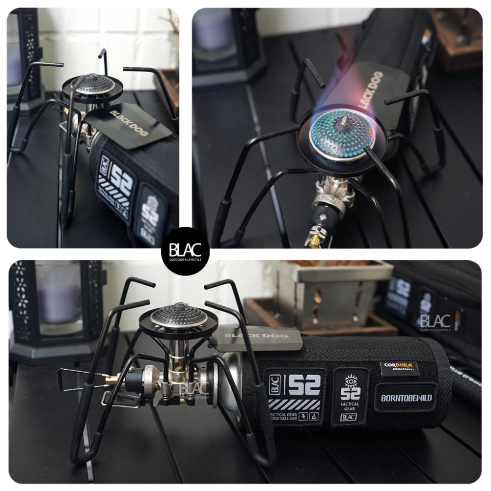 【BLAC黑客】BLACKDOG黑狗蜘蛛爐套裝2900w含點火器及爐腳止滑套 卡式爐高山爐-細節圖5