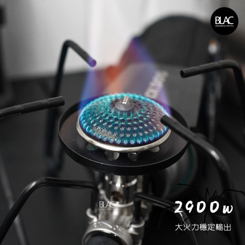 【BLAC黑客】BLACKDOG黑狗蜘蛛爐套裝2900w含點火器及爐腳止滑套 卡式爐高山爐-細節圖6