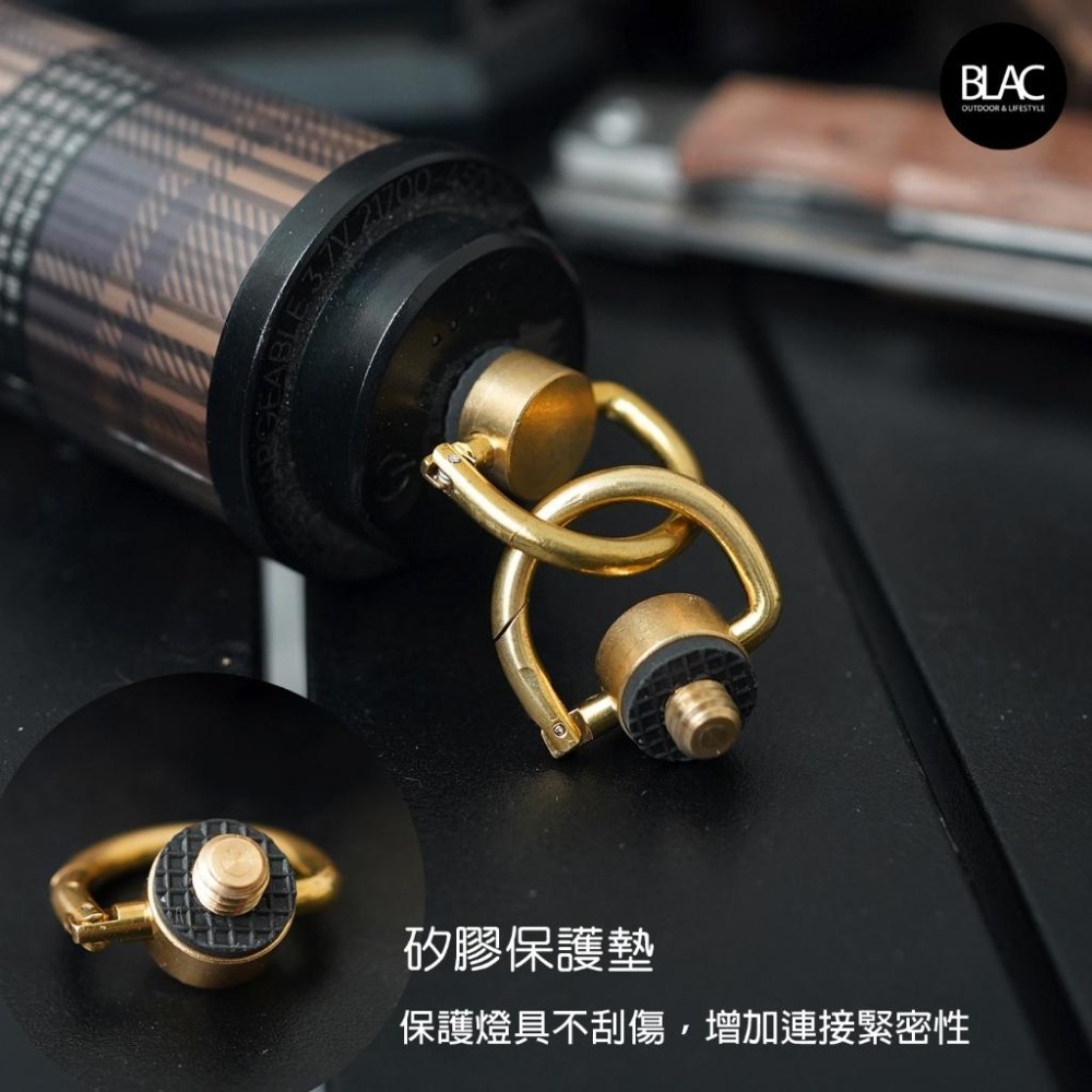 【BLAC黑客】黃銅活動掛扣吊環 1/4螺牙活動開口 適用於 38explore、Goalzero、N9燈具-細節圖7